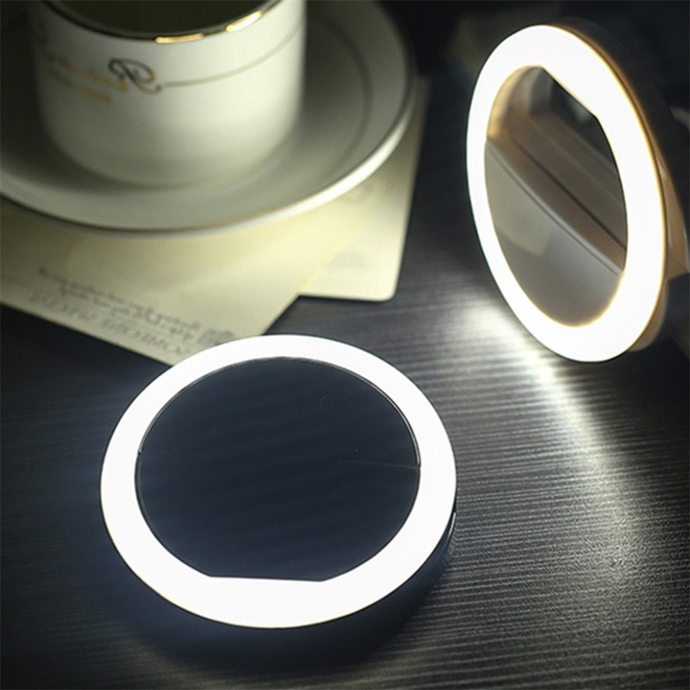 LED Ring Flash Universal Selfie Light Portable Mobile Phone 36 LEDS Selfie Lamp Luminous Ring Clip For iPhone 11 X XR Samsung